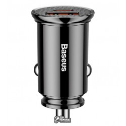 Автомобильное зарядное устройство Baseus Circular Plastic 30Вт PPS (USB + Type-C, 5A), черное BC-BC16C1