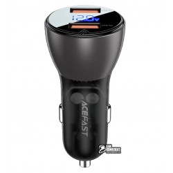Автомобильное зарядное устройство Acefast B7, (2USB), 45Вт, черное
