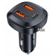 Автомобільний зарядний пристрій Acefast B9, (2USB, 1Type-C), 66Вт, чорне