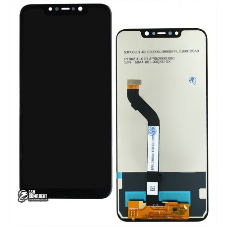 Дисплей для Xiaomi Pocophone F1, черный, без рамки, копия, M1805E10A