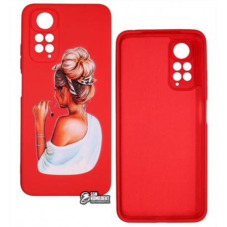 Чехол для Xiaomi Redmi Note 11 5G, Poco M4 Pro 5G, ART Red Girl, силикон Чехол для Xiaomi Redmi Note 11 5G, Poco M4 Pro 5G, ART Red Girl, силикон