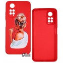 Чехол для Xiaomi Redmi Note 11 5G, Poco M4 Pro 5G, ART Red Girl, силикон