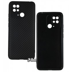 Чохол для Xiaomi Redmi 10C, Сarbon Edition, силіконовий, чорний