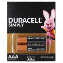 Батарейка Duracell LR03, AAA, отрывной блистер по 2 шт