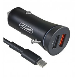 Автомобильное зарядное устройство Joyroom JR-C08 Extreme QC3.0, 2USB;2.4A, с Micro-USB кабелем, черное Автомобильное зарядное устройство Joyroom JR-C08 Extreme QC3.0, 2USB;2.4A, с Micro-USB кабелем, черное