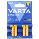 Батарейка лужна VARTA Longlife (Alcaline), AAA, LR3, 1 штучка