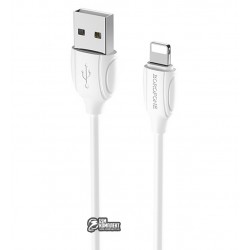 Кабель Lightning - USB, Borofone BX19, 1 метр, 2,4А, белый