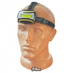 Налобный фонарик BL-2016 COB, на батарейках, 500лм, вес 80гр