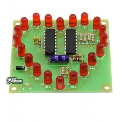 DIY конструктор "Світлодіодне серце", вогонь що біжить, K203.1, набір для паяння