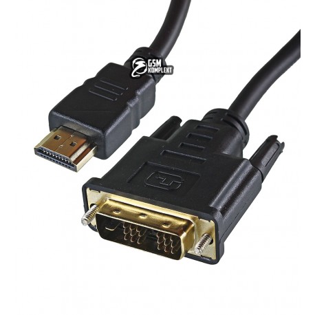 Кабель HDMI/DVI 1,8 м Cablеxpert (CC-HDMI-DVI-6) HDMI тато / DVI тато, позолочені конектори