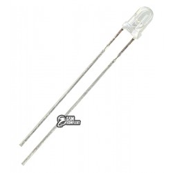 Світлодіод 3мм желтый прозорий, 10 000мКд OLY3W010