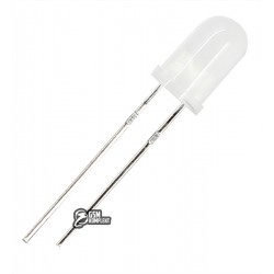 Светодиод 5мм белый матовый, 3000-4000мКд