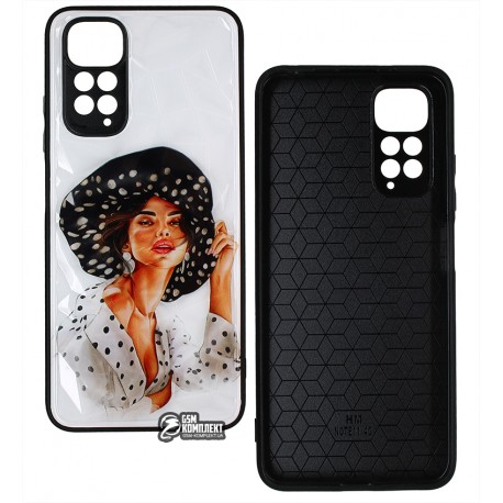Чохол для Xiaomi Redmi Note 11, Poco M4 Pro, Ladies Girl With Hat Prism, пластик-силікон Чохол для Xiaomi Redmi Note 11, Poco M4 Pro, Ladies Girl With Hat Prism, пластик-силікон