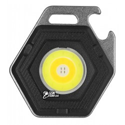 Фонарик брелок W5131, 3*COB (Теплый/Холодный/красный) зарядка от Type-C, карабин, магнит, шнурок, 6 режимов роботы