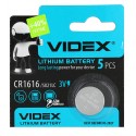Батарейка CR1616 Videx, літієва, 1 штука