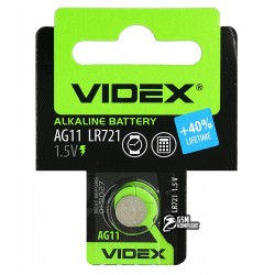 Батарейка AG11, Videx Alkaline, 1шт Батарейка AG11, Videx Alkaline, 1шт