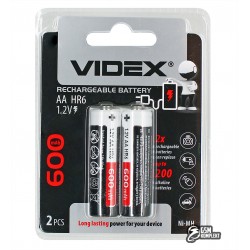 Акумулятор Videx R06, 600мАч, AA, 2шт в блістері Акумулятор Videx R06, 600мАч, AA, 2шт в блістері