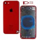 Корпус для iPhone 8, червоний колір, з тримачем SIM-карти, з бічними кнопками