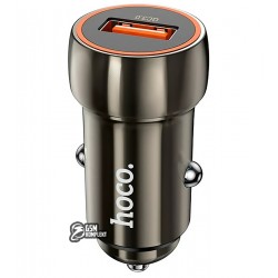 Автомобильное зарядное устройство Hoco Z46 1USB, QC3.0 18Вт/3А, серое Автомобильное зарядное устройство Hoco Z46 1USB, QC3.0 18Вт/3А, серое