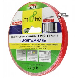 Двосторонній скотч m8line Монтажний IXPE на спіненій основі, 12мм*5м,
