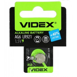 Батарейка AG6, Videx Alkaline, 1шт Батарейка AG6, Videx Alkaline, 1шт
