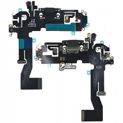 Шлейф для Apple iPhone 12, iPhone 12 Pro, конектора зарядки, чорний, з мікрофоном, China quality Шлейф для Apple iPhone 12, iPhone 12 Pro, конектора зарядки, чорний, з мікрофоном, China quality