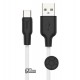 Кабель Type-C - USB, Hoco X21 Plus, 25см, короткий, силикон, белый