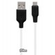 Кабель Type-C - USB, Hoco X21 Plus, 1м, 3А, силикон, \ black＆white