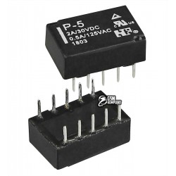 Реле електромагнітне P 5(5V, 2x0.5A)