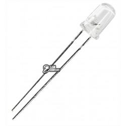 Світлодіод 5mm КРАСНЫЙ прозорий BRILLIANT |2.0-2.2V; 615-620nm; 2000-3000mcd|