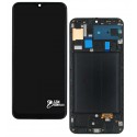 Дисплей для Samsung A505 Galaxy A50, A505F/DS Galaxy A50, чорний, з рамкою, High quality, (OLED)