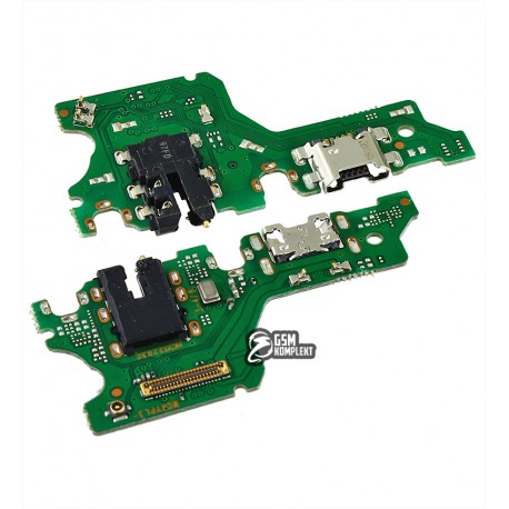 Шлейф для Huawei P40 Lite E, коннектора зарядки, коннектора гарнитуры, с микрофоном, копия, (плата зарядки), ART-L29 / ART-L29N