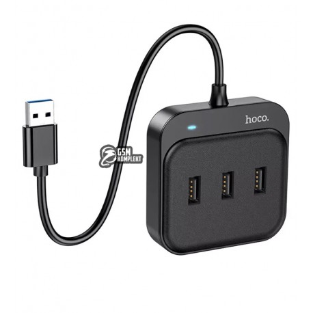 USB-хаб Hoco HB31 Easy, USB на (1USB3.0+3USB2.0) (USB-hub), довжина дроту 0,2 метра