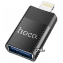 Перехідник HOCO Lightning to USB adapter USB UA17, для підключення флешки до iPhone USB2.0 OTG 