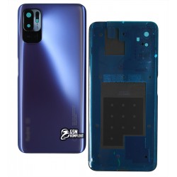 Задня панель корпуса для Xiaomi Redmi Note 10 5G, синяя, с стеклом камеры, Nighttime Blue