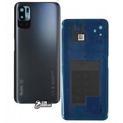 Задня панель корпуса для Xiaomi Redmi Note 10 5G, серая, с стеклом камеры, Graphite Gray