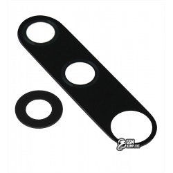 Скло камери для Xiaomi Mi Note 10, Mi Note 10 Pro, чорний, без рамки, комплект 2 шт., M1910F4G