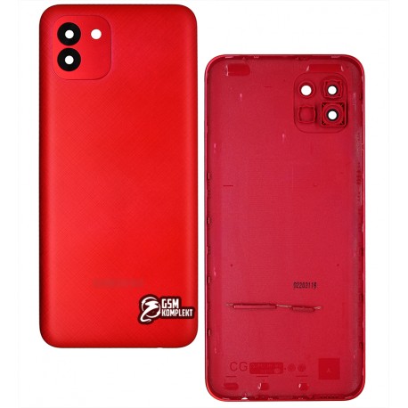 Задняя панель корпуса для Samsung A035 Galaxy A03, красная