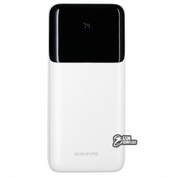 Power bank Borofone BJ22A, 20000 мАч 1USB|22.5W+Type-C|18W (Встроенные кабели|Type-C|PD20W+Lightning), белый