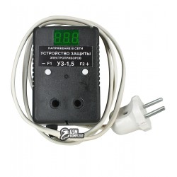 Пристрій захисту електроприладів УЗ-1,5КВт із шнуром, реле напруги 220В