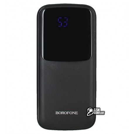 Power bank Borofone BJ17, 10000 мАг (2USB+Micro-USB+Type-C) LED дисплей, чорний