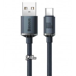 Кабель Type-C - USB, Baseus Crystal Shine Series 100Вт, 1,2 метри, в тканевій оплітці Кабель Type-C - USB, Baseus Crystal Shine Series 100Вт, 1,2 метри, в тканевій оплітці