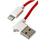 Кабель Lightning-USB, Hoco UPL11 L-Shape 1.2 метри, 2.1A, червоний