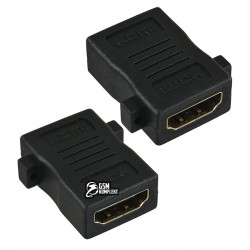 Переходник гнездо HDMI - гнездо HDMI, gold, пластик