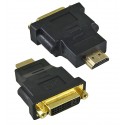 Переходник гнездо DVI(24+5) - штекер HDMI, gold, пластик