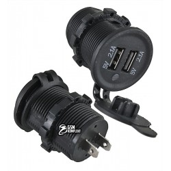 Зарядное устройство встраиваемое 2USB, 5V 2,1А с индикатором и крышкой Зарядное устройство встраиваемое 2USB, 5V 2,1А с индикатором и крышкой