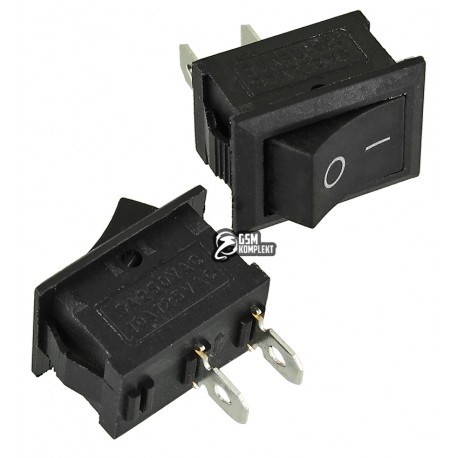 Переключатель клавишный KCD1-101-101-C3-B/2P, ON-OFF, 2pin, 15*21 мм, 6A/250V