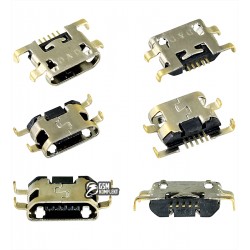 Коннектор зарядки, 5 pin, micro-USB, универсальный
