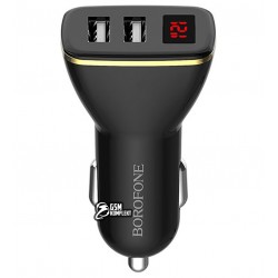 Автомобильное зарядное устройство Borofone BZ11, с дисплеем, (2 USB, 2.1A), черное Автомобильное зарядное устройство Borofone BZ11, с дисплеем, (2 USB, 2.1A), черное