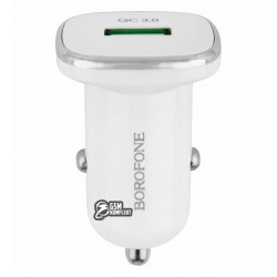 Автомобильное зарядное устройство Borofone BZ12A, (1 USB, 2.1A, QC3.0), белое Автомобильное зарядное устройство Borofone BZ12A, (1 USB, 2.1A, QC3.0), белое